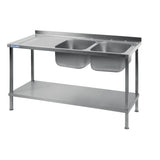 DR395 Holmes Fully Assembled Stainless Steel Sink Left Hand Drainer 1800mm JD Catering Equipment Solutions Ltd