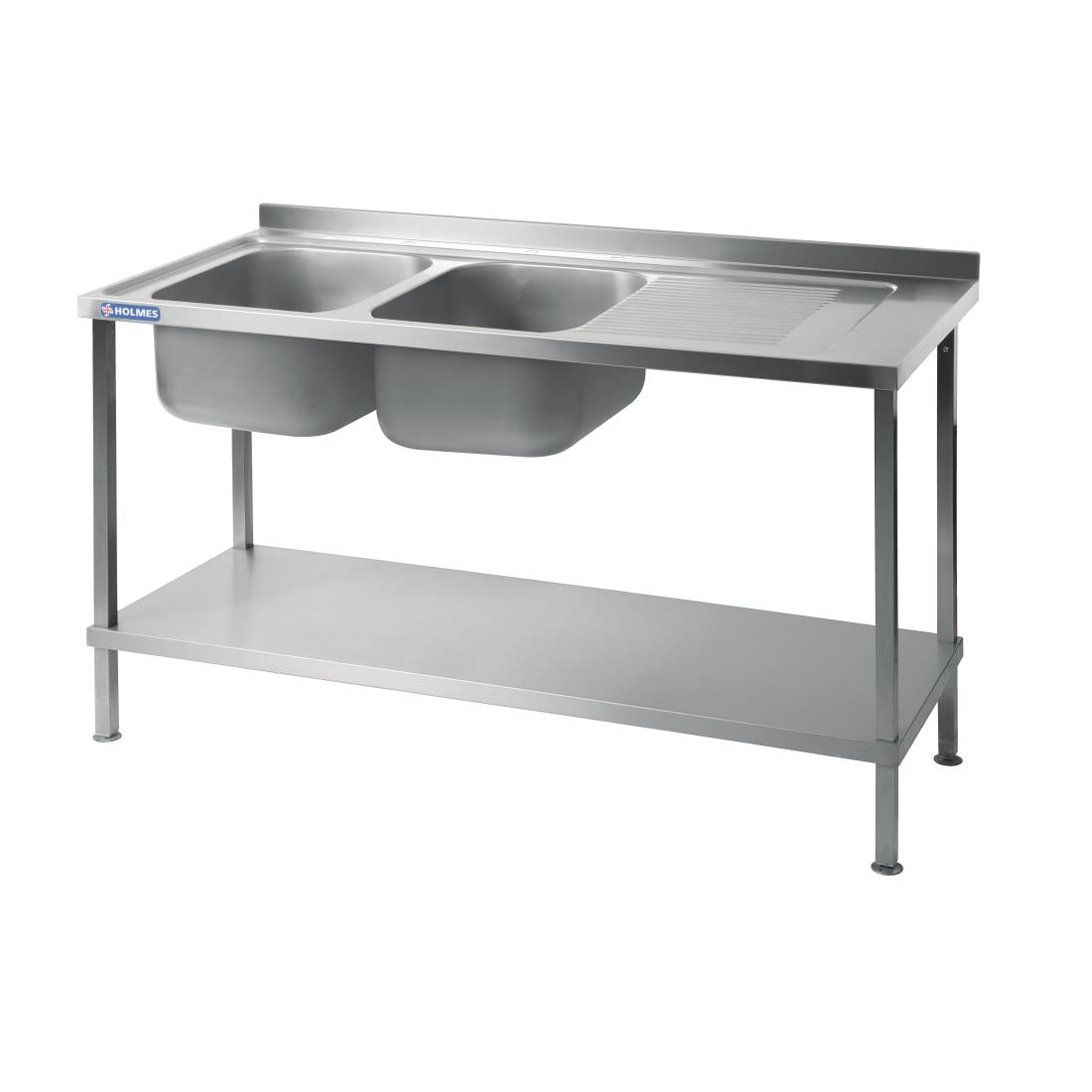 DR396 Holmes Fully Assembled Stainless Steel Sink Right Hand Drainer 1800mm JD Catering Equipment Solutions Ltd