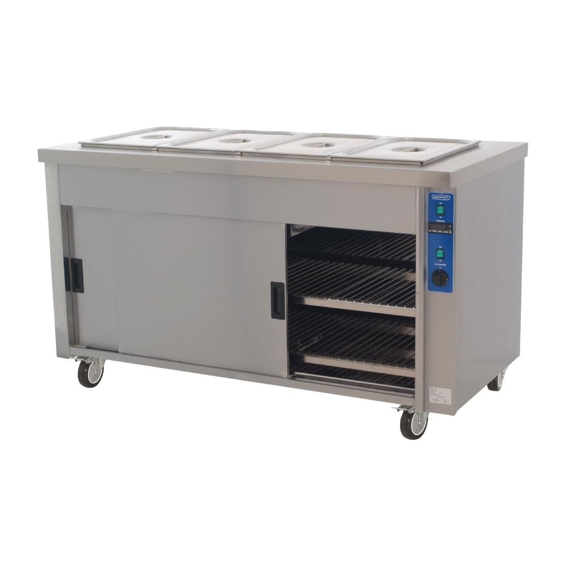DR405 Moffat Bain Marie Top Eco Hot Cupboard Heavy Duty HB4E JD Catering Equipment Solutions Ltd