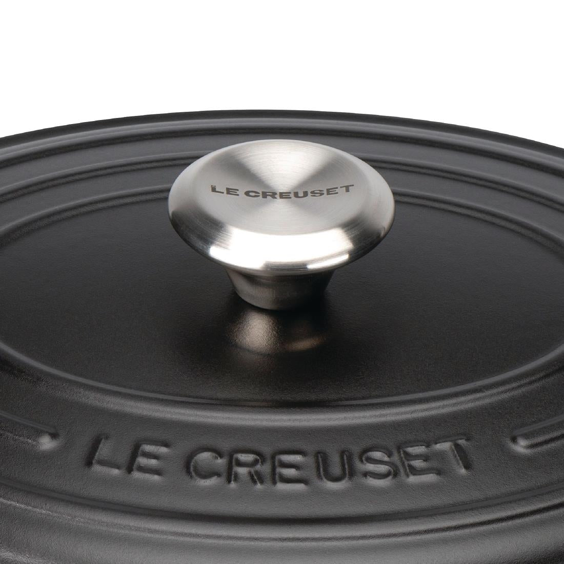 DR466 Le Creuset Cast Iron Oval Casserole 4.1L Satin Black JD Catering Equipment Solutions Ltd