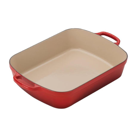 DR469 Le Creuset Cast Iron Roaster 33cm 4.9L Cerise JD Catering Equipment Solutions Ltd