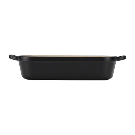 DR470 Le Creuset Cast Iron Roaster 33cm 4.9L Satin Black JD Catering Equipment Solutions Ltd