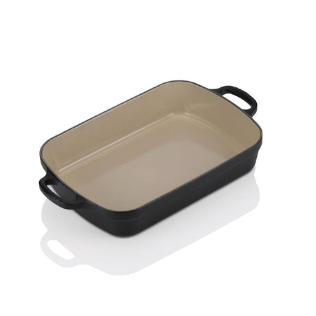 DR470 Le Creuset Cast Iron Roaster 33cm 4.9L Satin Black JD Catering Equipment Solutions Ltd