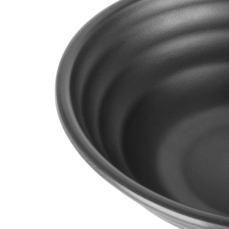 DR512 Kristallon Fusion Melamine Large Bowls Black 230mm (Pack of 4) JD Catering Equipment Solutions Ltd