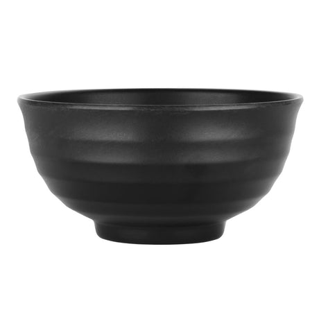DR514 Kristallon Fusion Melamine Rice Bowls Black 114mm (Pack of 6) JD Catering Equipment Solutions Ltd