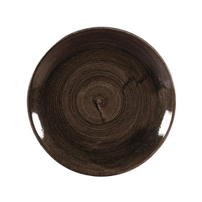 DR650 Churchill Stonecast Patina Coupe Plates Black 288mm (Pack of 12) - JD Catering Equipment Solutions Ltd