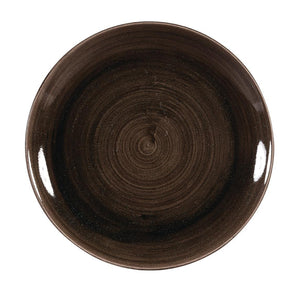 DR651 Churchill Stonecast Patina Coupe Plates Black 260mm (Pack of 12) - JD Catering Equipment Solutions Ltd