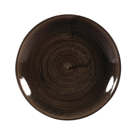 DR653 Churchill Stonecast Patina Coupe Plates Black 165mm (Pack of 12) JD Catering Equipment Solutions Ltd