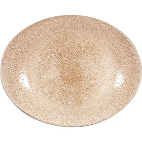 DR708 Churchill Studio Prints Raku Oval Coupe Plate Garnet Orange 317mm (Pack of 12) - JD Catering Equipment Solutions Ltd