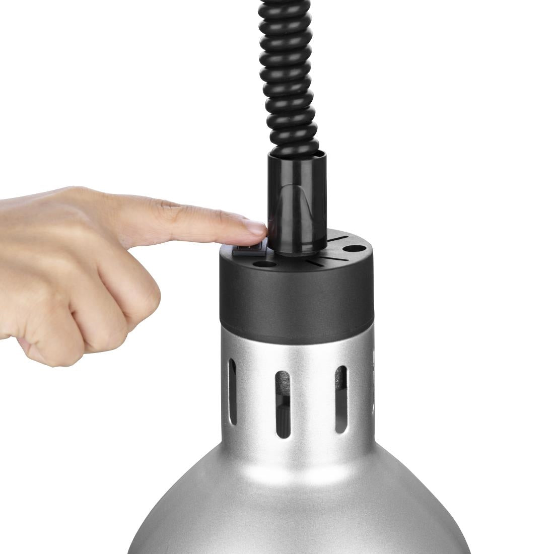 DR758 Buffalo Retractable Heat Shade Silver Finish JD Catering Equipment Solutions Ltd