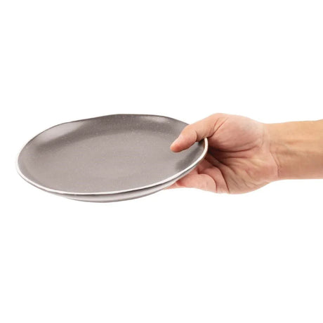 DR815 Olympia Chia Plates Charcoal 205mm (Pack of 6) - JD Catering Equipment Solutions Ltd