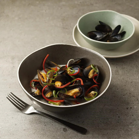 DR816 Olympia Chia Deep Bowls Charcoal 210mm (Pack of 6) - JD Catering Equipment Solutions Ltd