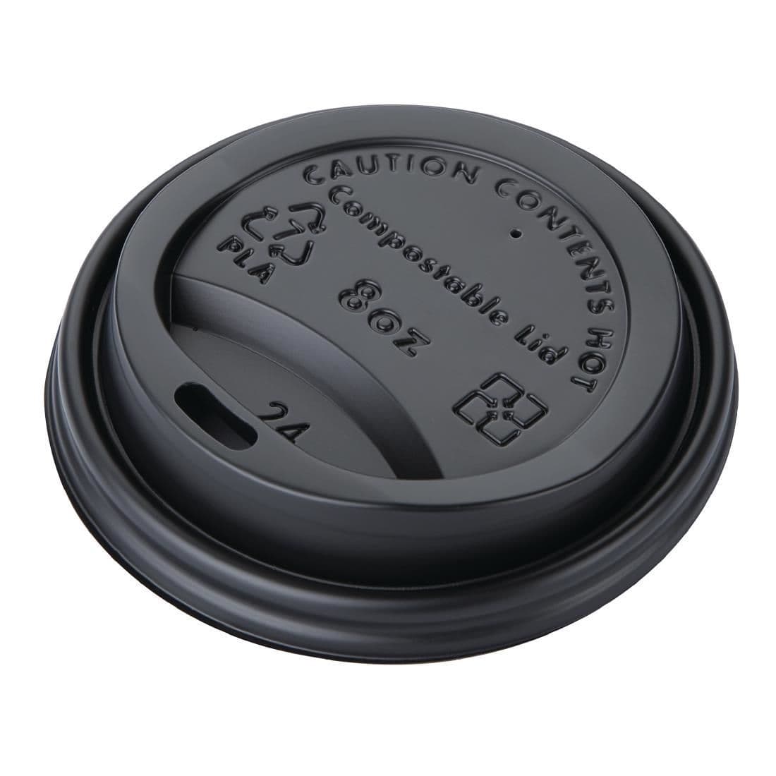 DS054 Fiesta Green Compostable Coffee Cup Lids 225ml / 8oz (Pack of 50) JD Catering Equipment Solutions Ltd