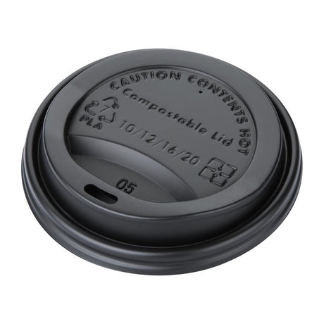 DS055 Fiesta Green Compostable Coffee Cup Lids 340ml / 12oz (Pack of 50) JD Catering Equipment Solutions Ltd