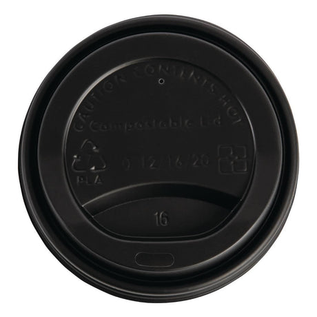 DS055 Fiesta Green Compostable Coffee Cup Lids 340ml / 12oz (Pack of 50) JD Catering Equipment Solutions Ltd