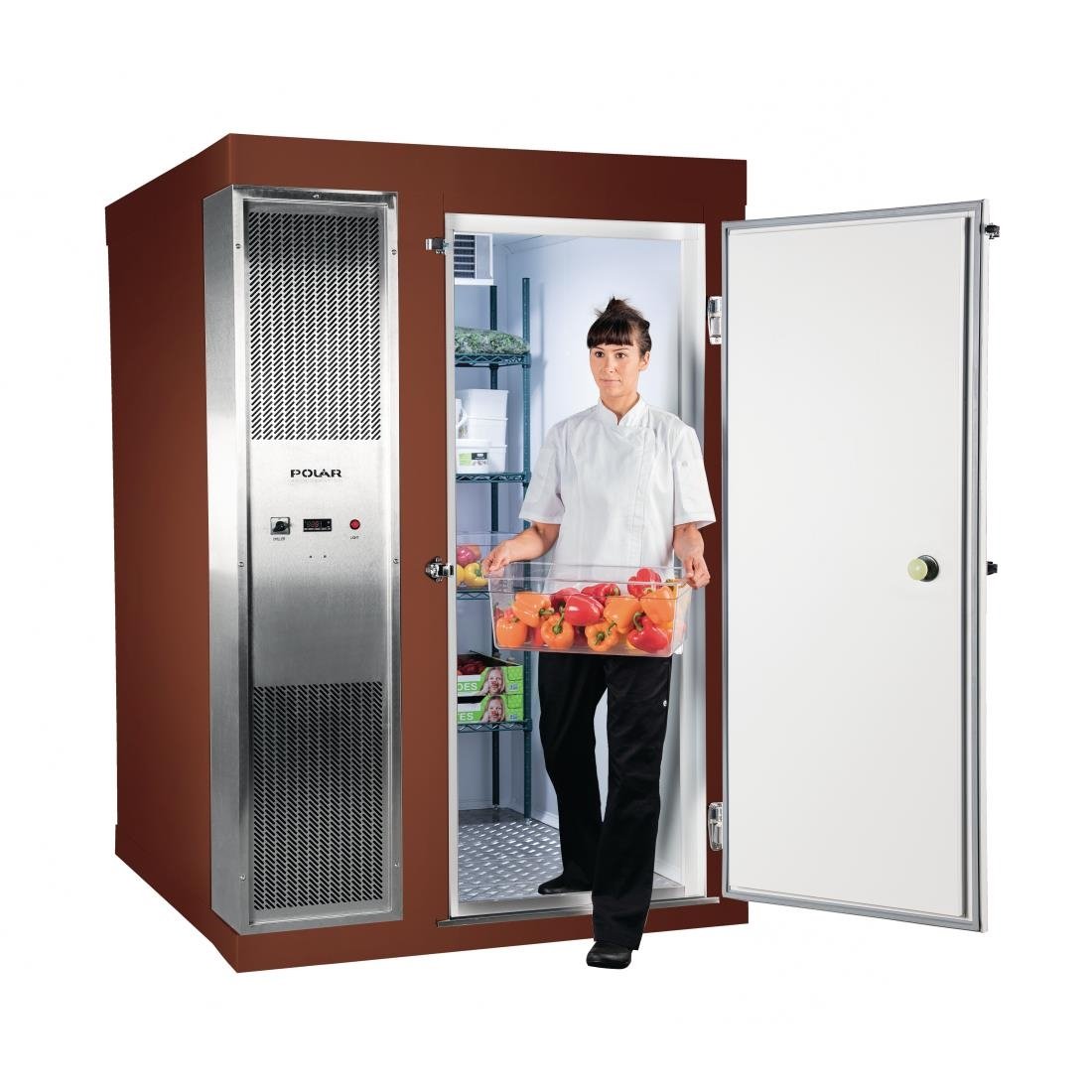 DS484-FBN Polar U-Series 1.8 x 1.5m Integral Walk In Freezer Room Brown JD Catering Equipment Solutions Ltd