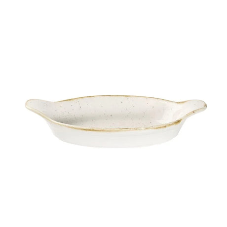 DS491 Churchill Stonecast Oval Eared Dishes Barley White 205mm (Pack of 6) - JD Catering Equipment Solutions Ltd