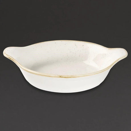 DS492 Churchill Stonecast Round Eared Dishes Barley White 215mm (Pack of 6) - JD Catering Equipment Solutions Ltd