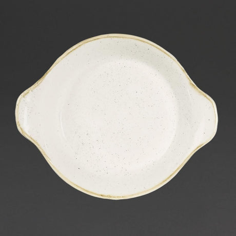DS492 Churchill Stonecast Round Eared Dishes Barley White 215mm (Pack of 6) JD Catering Equipment Solutions Ltd