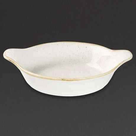 DS493 Churchill Stonecast Round Eared Dishes Barley White 180mm (Pack of 6) - JD Catering Equipment Solutions Ltd