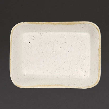 DS494 Churchill Stonecast Deep Rectangular Dishes Barley White 160mm (Pack of 12) JD Catering Equipment Solutions Ltd