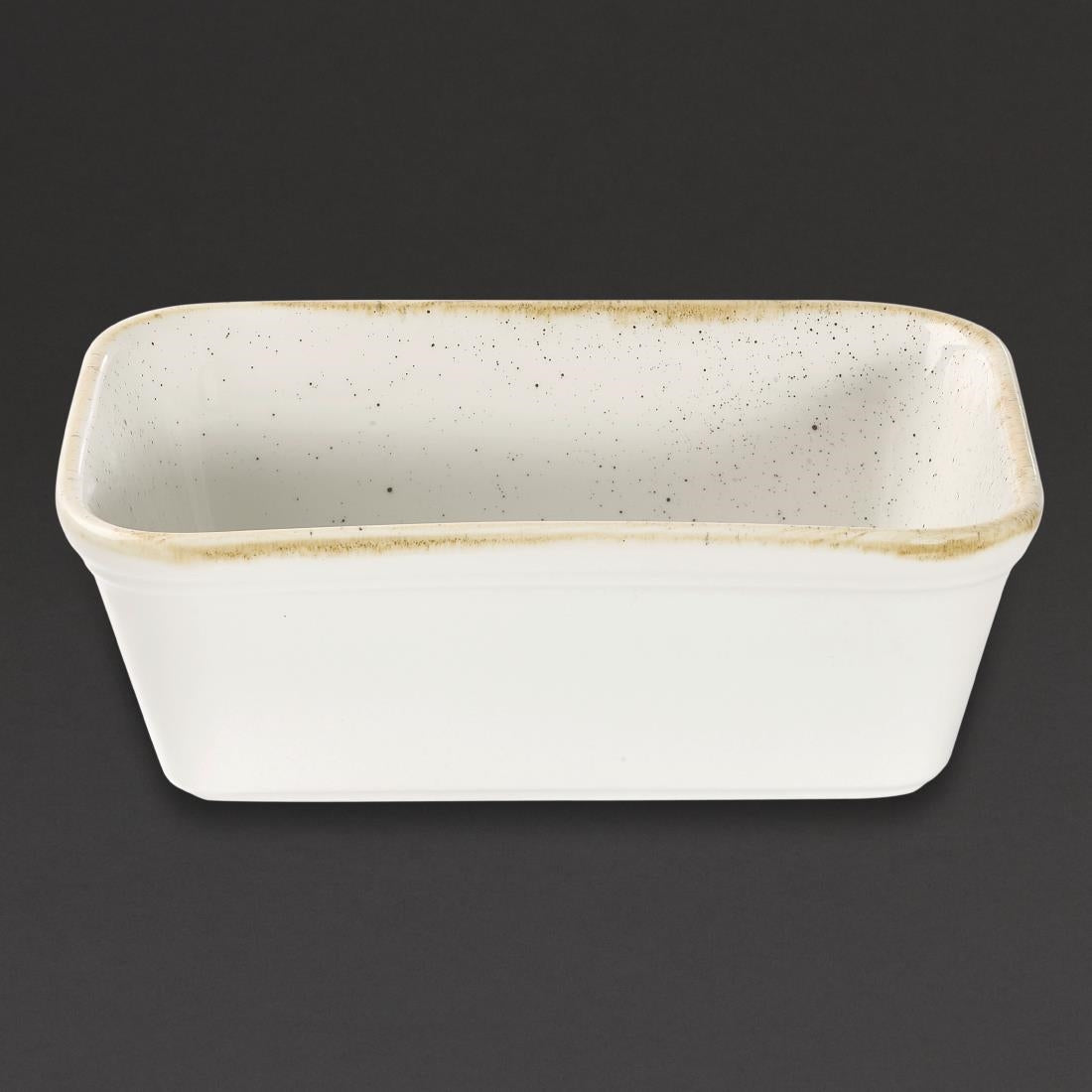 DS494 Churchill Stonecast Deep Rectangular Dishes Barley White 160mm (Pack of 12) JD Catering Equipment Solutions Ltd