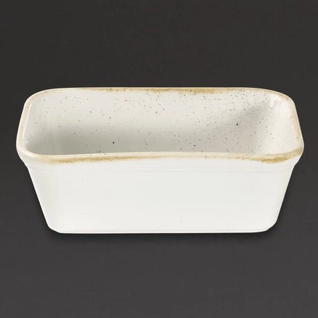 DS494 Churchill Stonecast Deep Rectangular Dishes Barley White 160mm (Pack of 12) - JD Catering Equipment Solutions Ltd