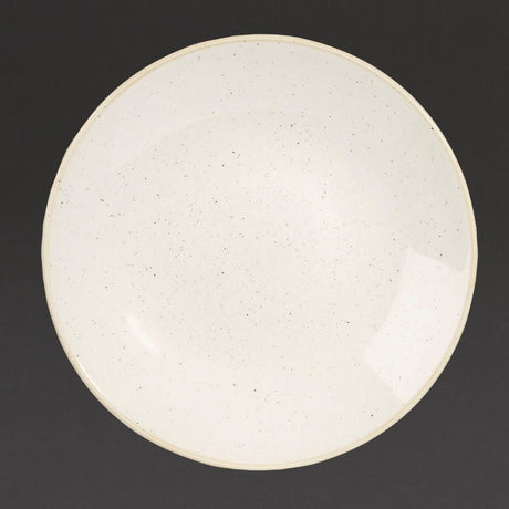 DS498 Churchill Stonecast Deep Coupe Plates Barley White 240mm (Pack of 12) JD Catering Equipment Solutions Ltd