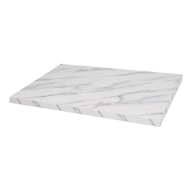 DT447 Bolero Pre-Drilled Rectangular Table Top Marble Effect 700mm JD Catering Equipment Solutions Ltd