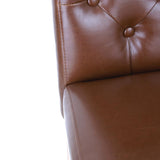 DT699 Bolero Chiswick Button Dining Chairs Tan Leather (Pack of 2) JD Catering Equipment Solutions Ltd