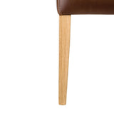 DT699 Bolero Chiswick Button Dining Chairs Tan Leather (Pack of 2) JD Catering Equipment Solutions Ltd