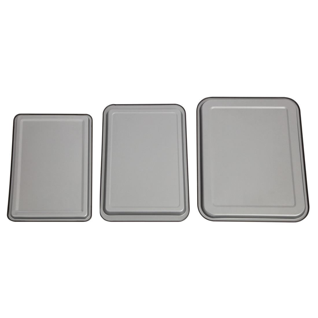 DW097 Nisbets Essentials Non Stick Baking Trays (Pack of 3) JD Catering Equipment Solutions Ltd