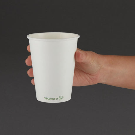 DW623 Vegware Compostable Coffee Cups Single Wall 340ml / 12oz (Pack of 1000) JD Catering Equipment Solutions Ltd