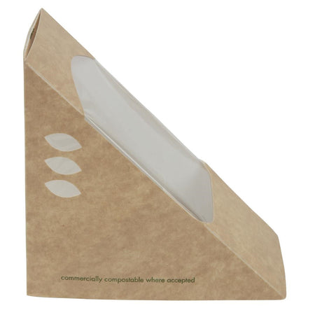 DW624 Vegware Compostable Kraft Sandwich Wedges 65mm (Pack of 500) JD Catering Equipment Solutions Ltd