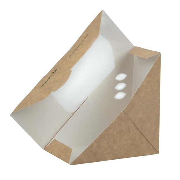 DW624 Vegware Compostable Kraft Sandwich Wedges 65mm (Pack of 500) JD Catering Equipment Solutions Ltd