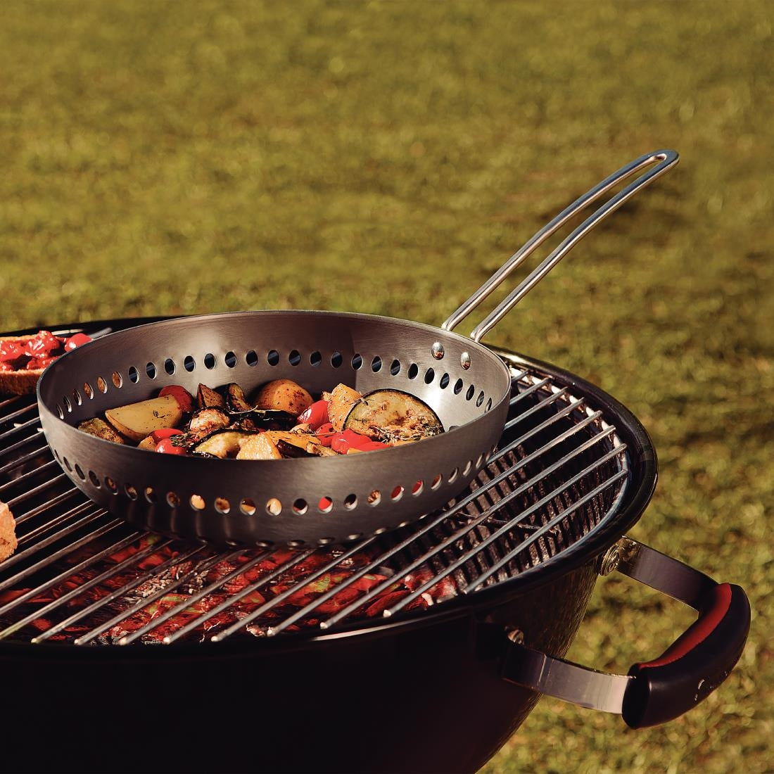 DW699 Tramontina Perforated Barbecue Wok 26 cm JD Catering Equipment Solutions Ltd