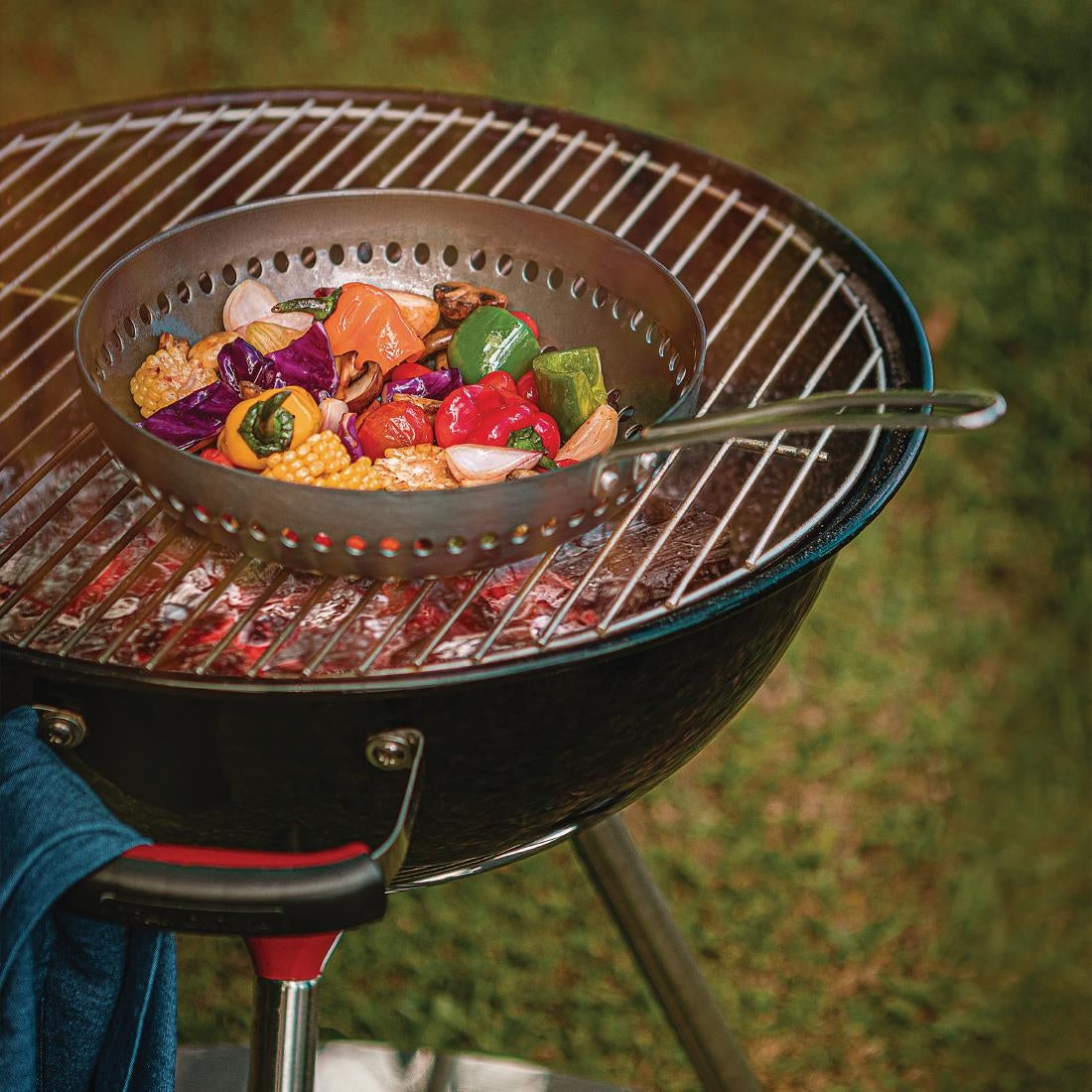 DW699 Tramontina Perforated Barbecue Wok 26 cm JD Catering Equipment Solutions Ltd