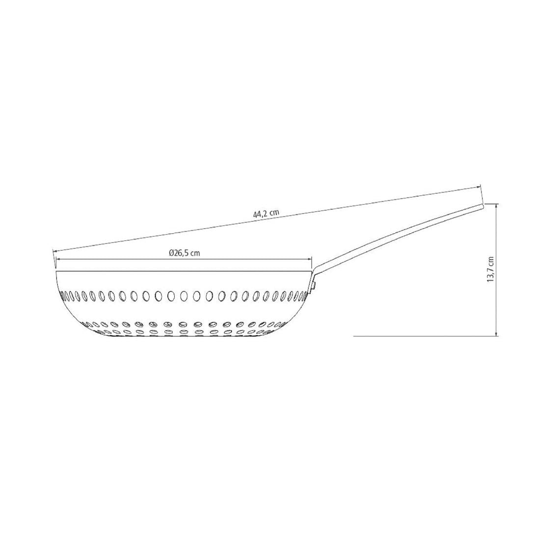 DW699 Tramontina Perforated Barbecue Wok 26 cm JD Catering Equipment Solutions Ltd