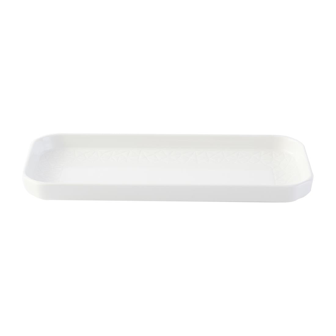 DX003 Churchill Alchemy Abstract White Deep Oblong Trays (Pack of 6) JD Catering Equipment Solutions Ltd