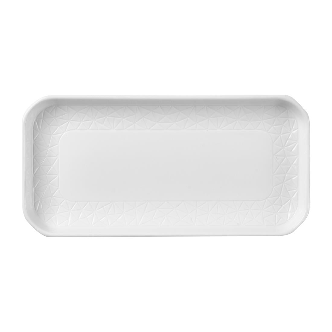 DX003 Churchill Alchemy Abstract White Deep Oblong Trays (Pack of 6) JD Catering Equipment Solutions Ltd