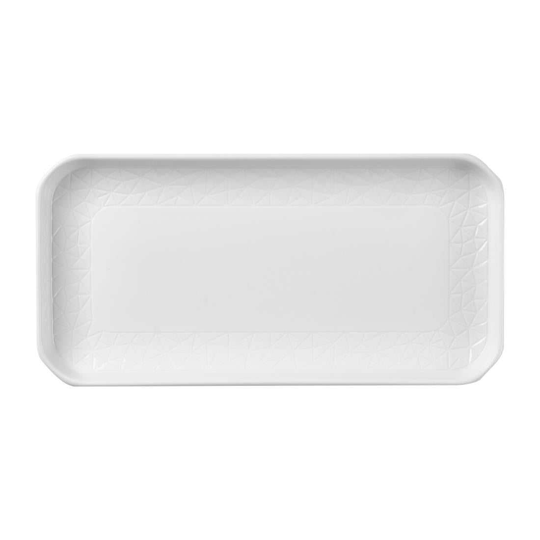 DX004 Churchill Alchemy Abstract White Deep Oblong Trays (Pack of 6) JD Catering Equipment Solutions Ltd