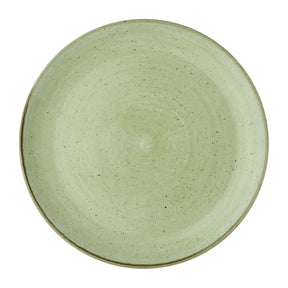 DX005 Churchill Stonecast Sage Green Coupe Plates (Pack of 12) - JD Catering Equipment Solutions Ltd