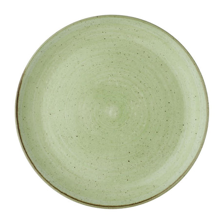 DX005 Churchill Stonecast Sage Green Coupe Plates (Pack of 12) JD Catering Equipment Solutions Ltd