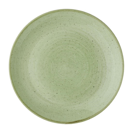 DX006 Churchill Stonecast Sage Green Coupe Plates (Pack of 12) JD Catering Equipment Solutions Ltd