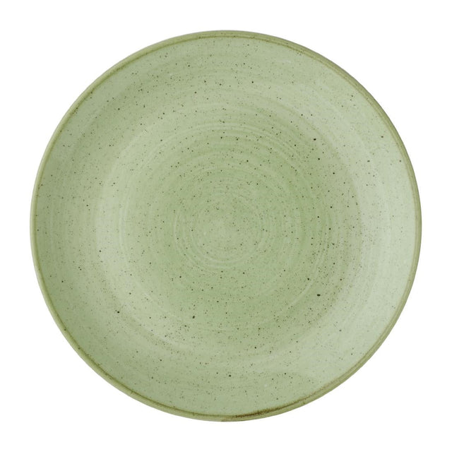 DX006 Churchill Stonecast Sage Green Coupe Plates (Pack of 12) JD Catering Equipment Solutions Ltd