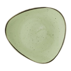 DX012 Churchill Stonecast Sage Green Triangle Plates (Pack of 12) - JD Catering Equipment Solutions Ltd