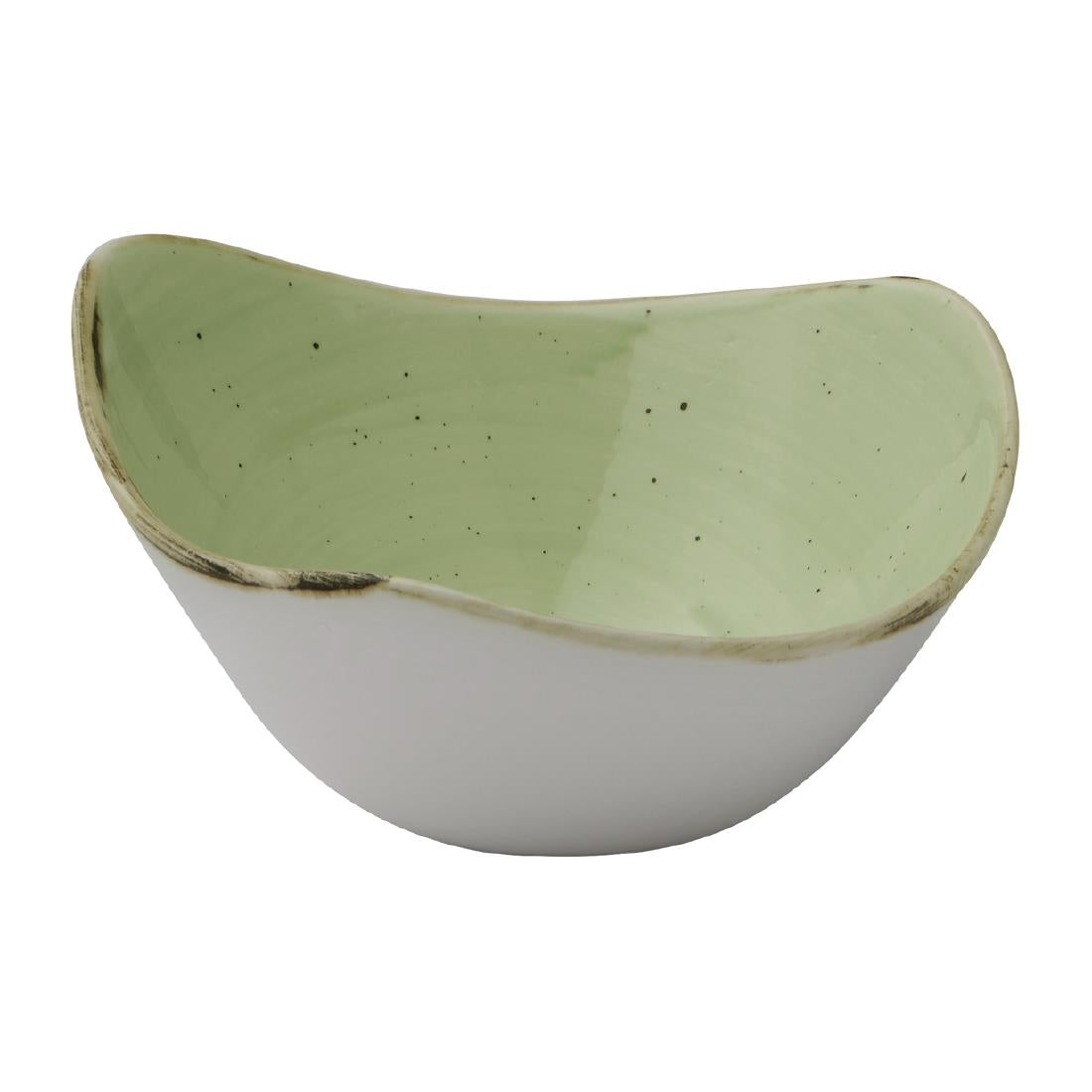 DX015 Churchill Stonecast Sage Green Triangle Bowls (Pack of 12) JD Catering Equipment Solutions Ltd