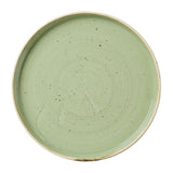 DX017 Churchill Stonecast Sage Green Walled Plates (Pack of 6) JD Catering Equipment Solutions Ltd