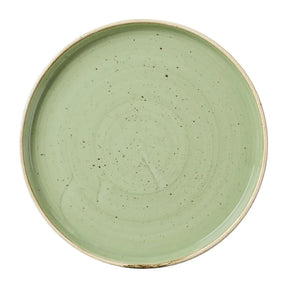 DX017 Churchill Stonecast Sage Green Walled Plates (Pack of 6) - JD Catering Equipment Solutions Ltd