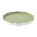 DX017 Churchill Stonecast Sage Green Walled Plates (Pack of 6) JD Catering Equipment Solutions Ltd